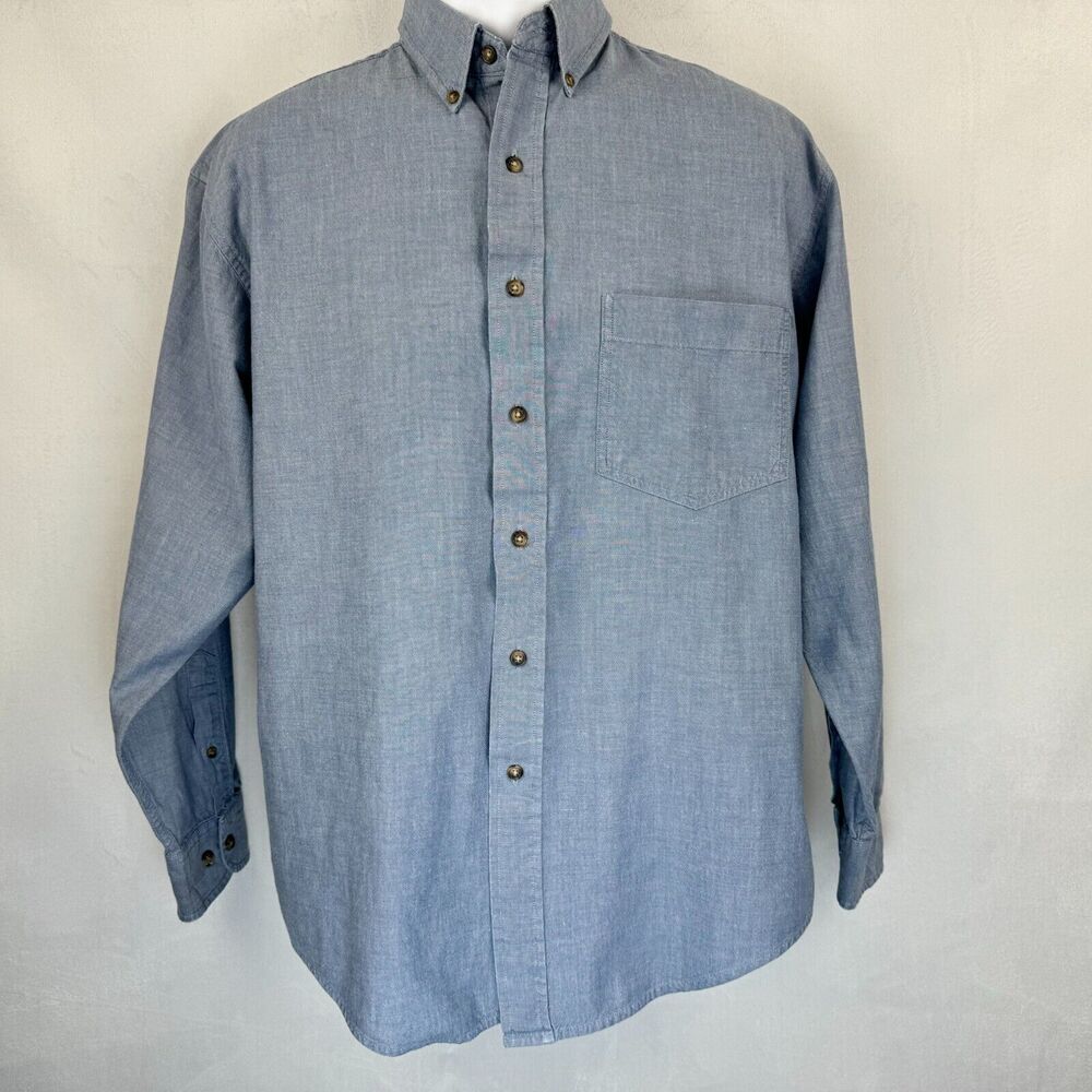 Bill Blass Men Shirt Sz M Long Sleeve Button Up Cotton